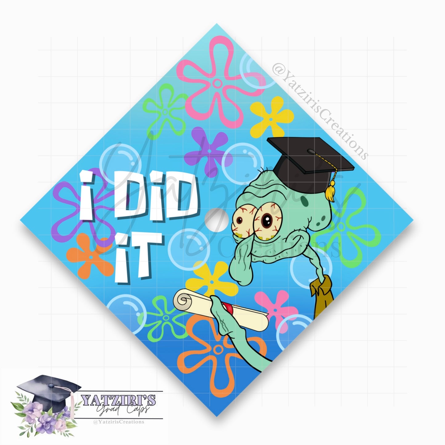 I Did It Printed Graduation Cap Topper