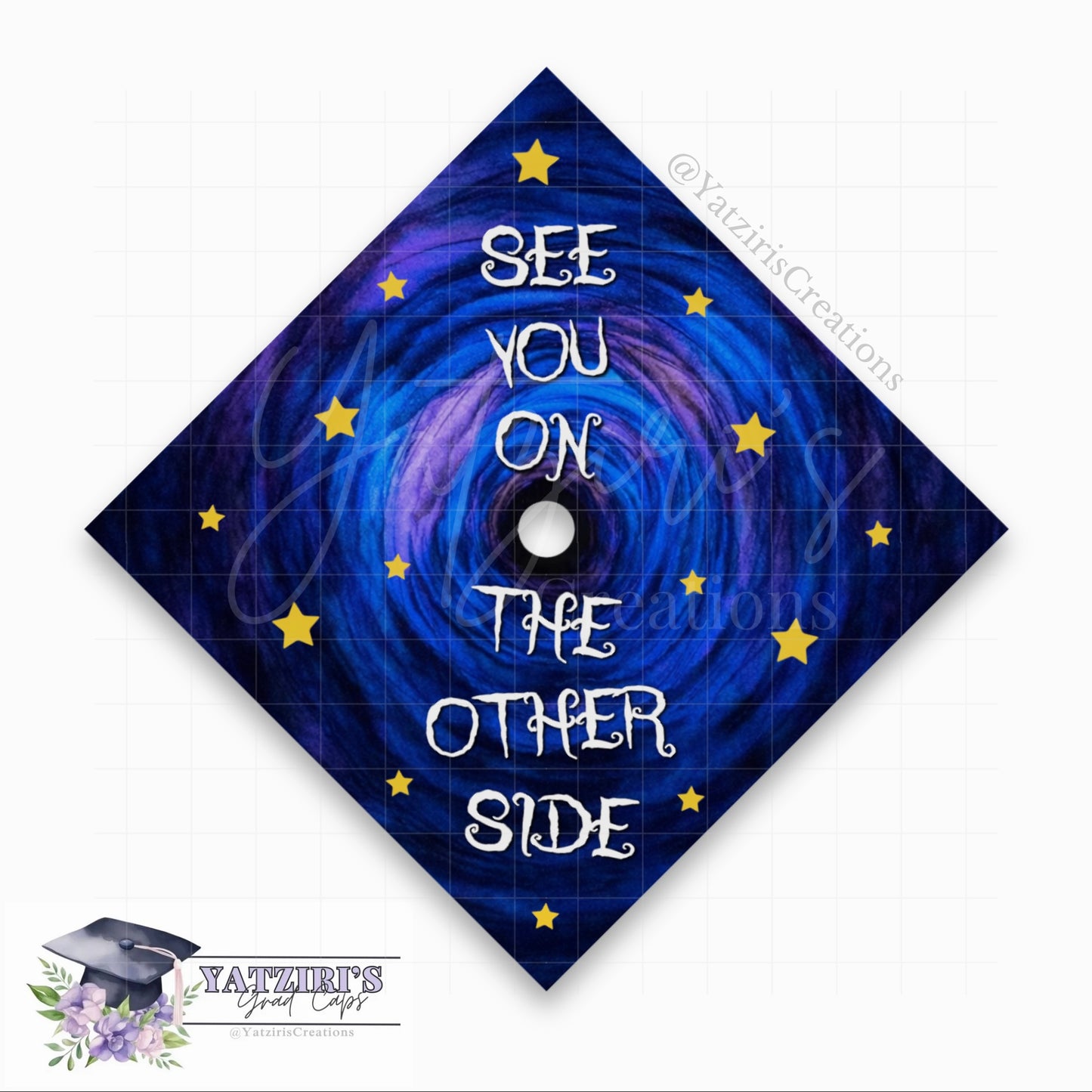 See You On The Other Side Portal Printed Graduation Cap Topper