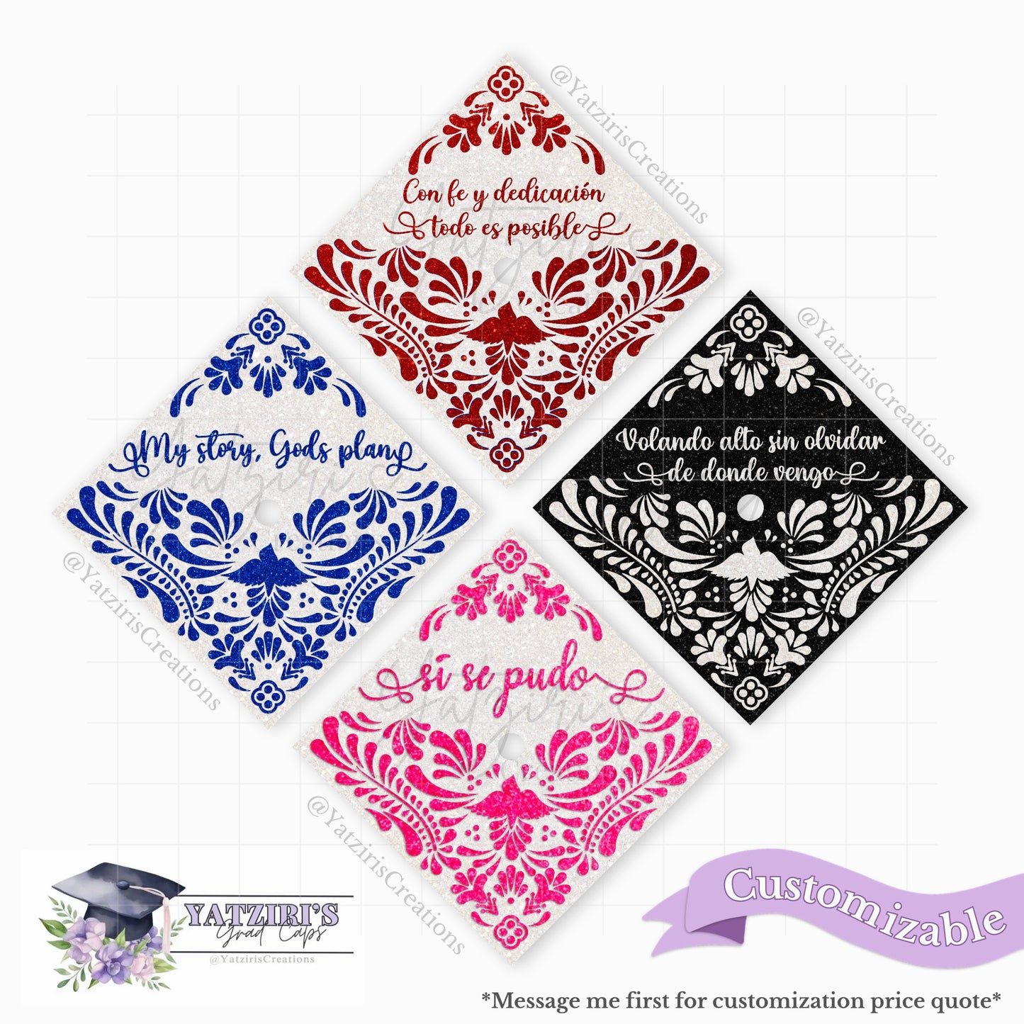 Si Se Pudo Talavera Printed Graduation Cap Topper