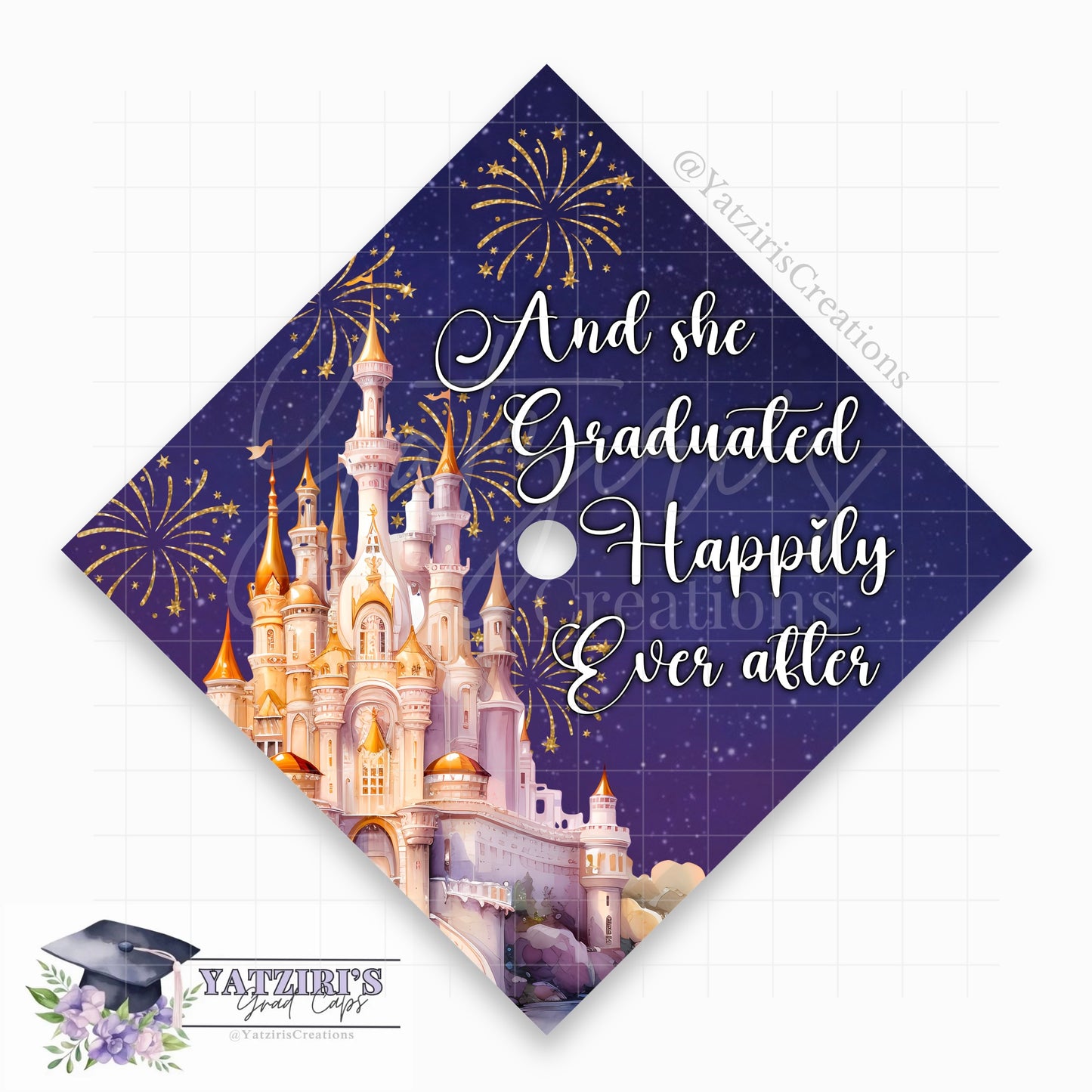 Happily Ever After Printed Graduation Cap Topper