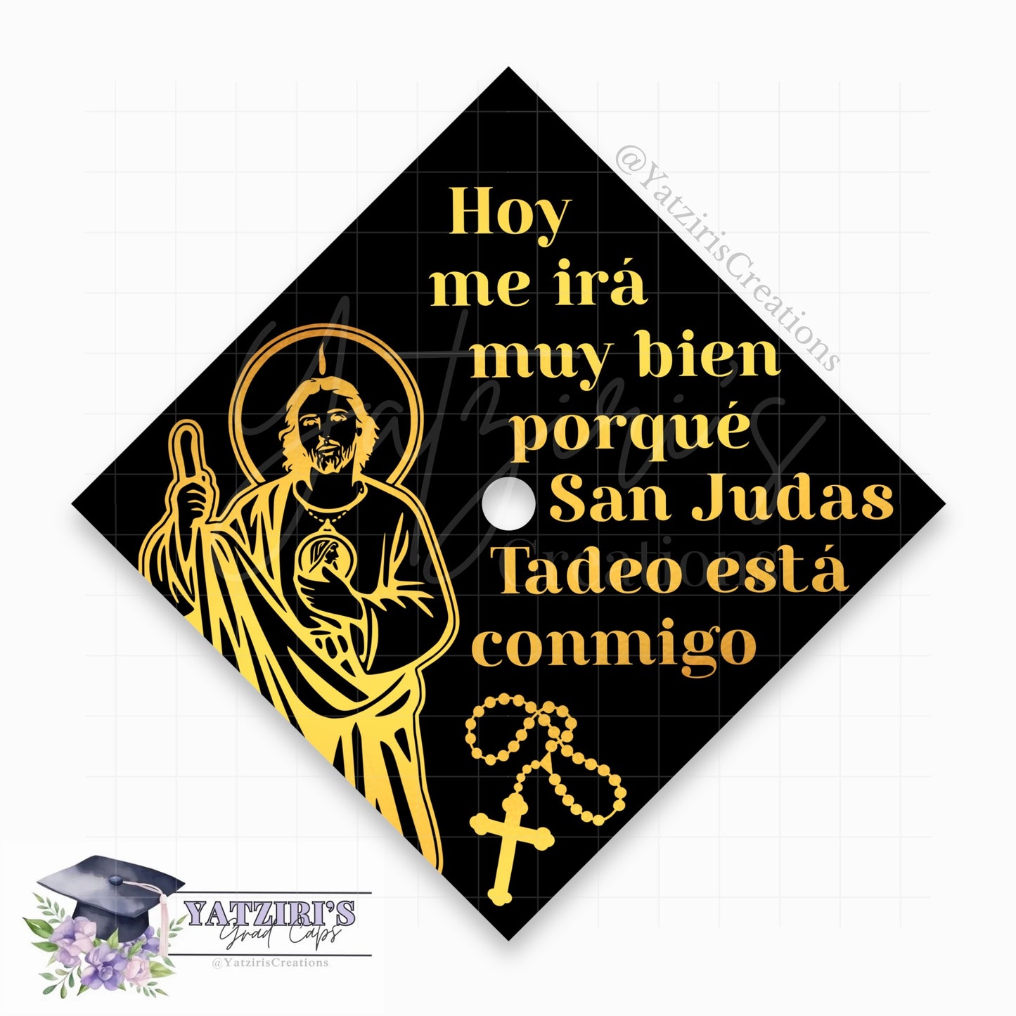 San Judas Printed Graduation Cap Topper