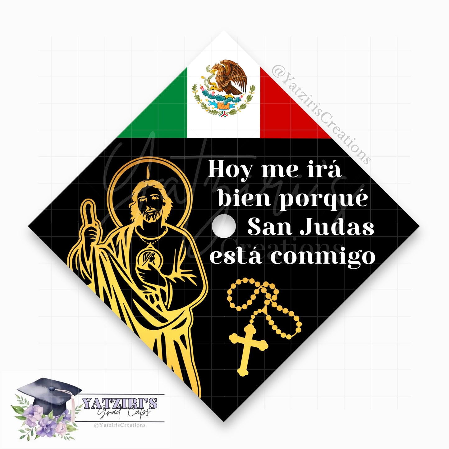 Mexico San Judas Printed Graduation Cap Topper