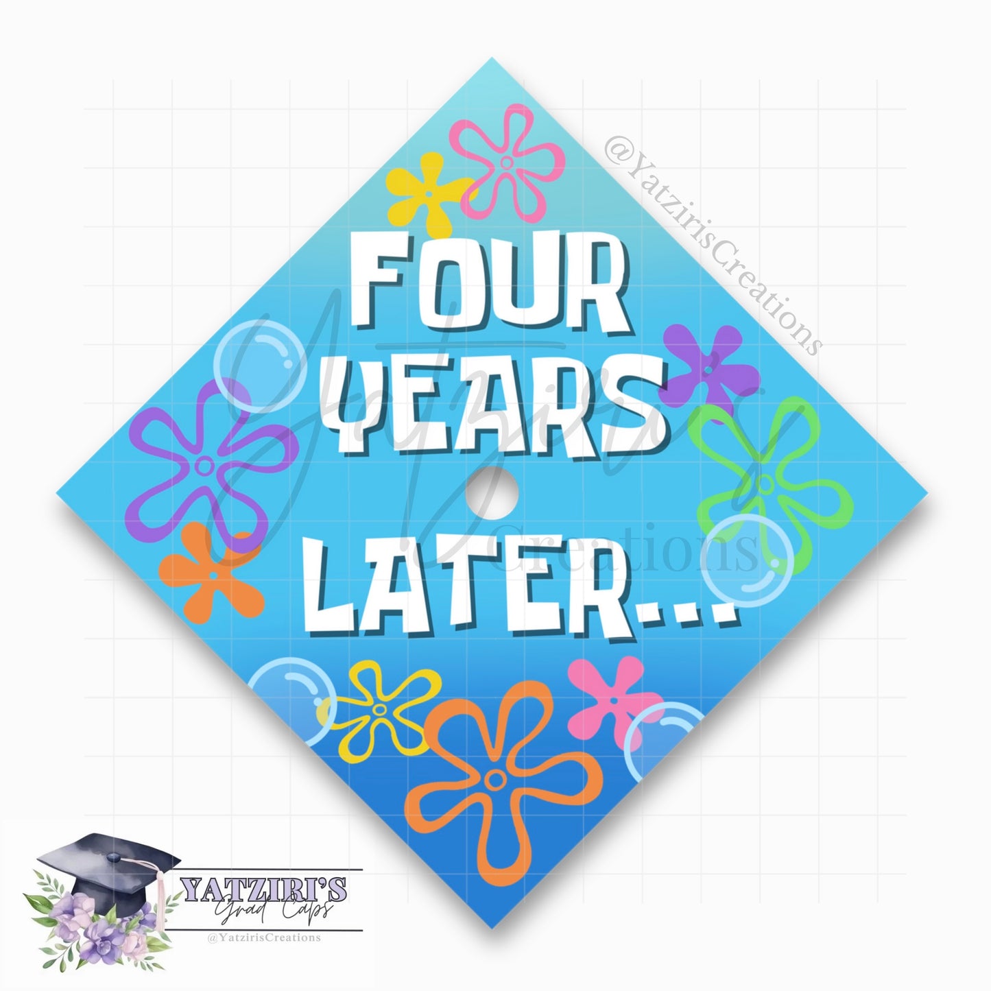Four Years Later Printed Graduation Cap Topper