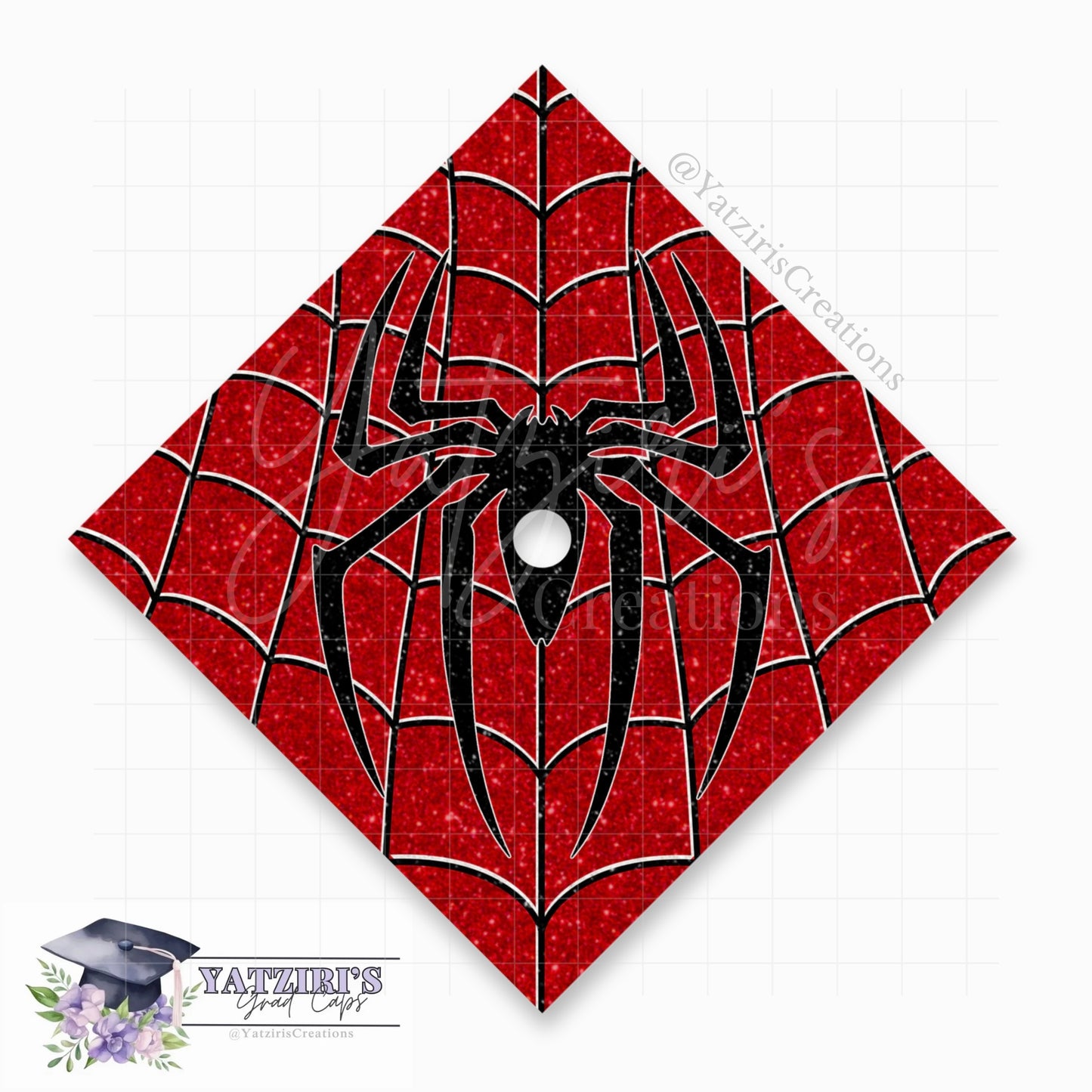 Spider Printed Graduation Cap Topper