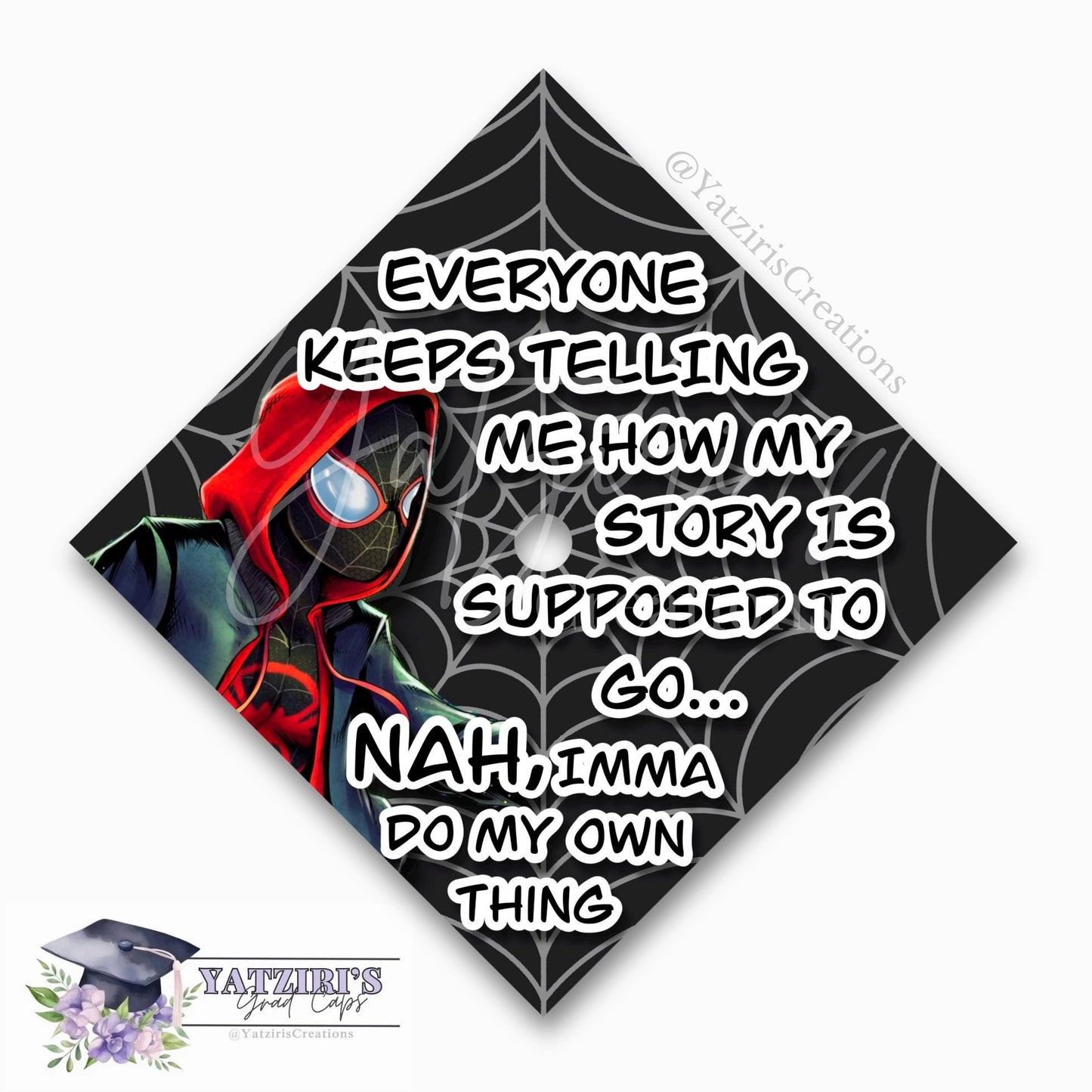Spider Verse Printed Graduation Cap Topper