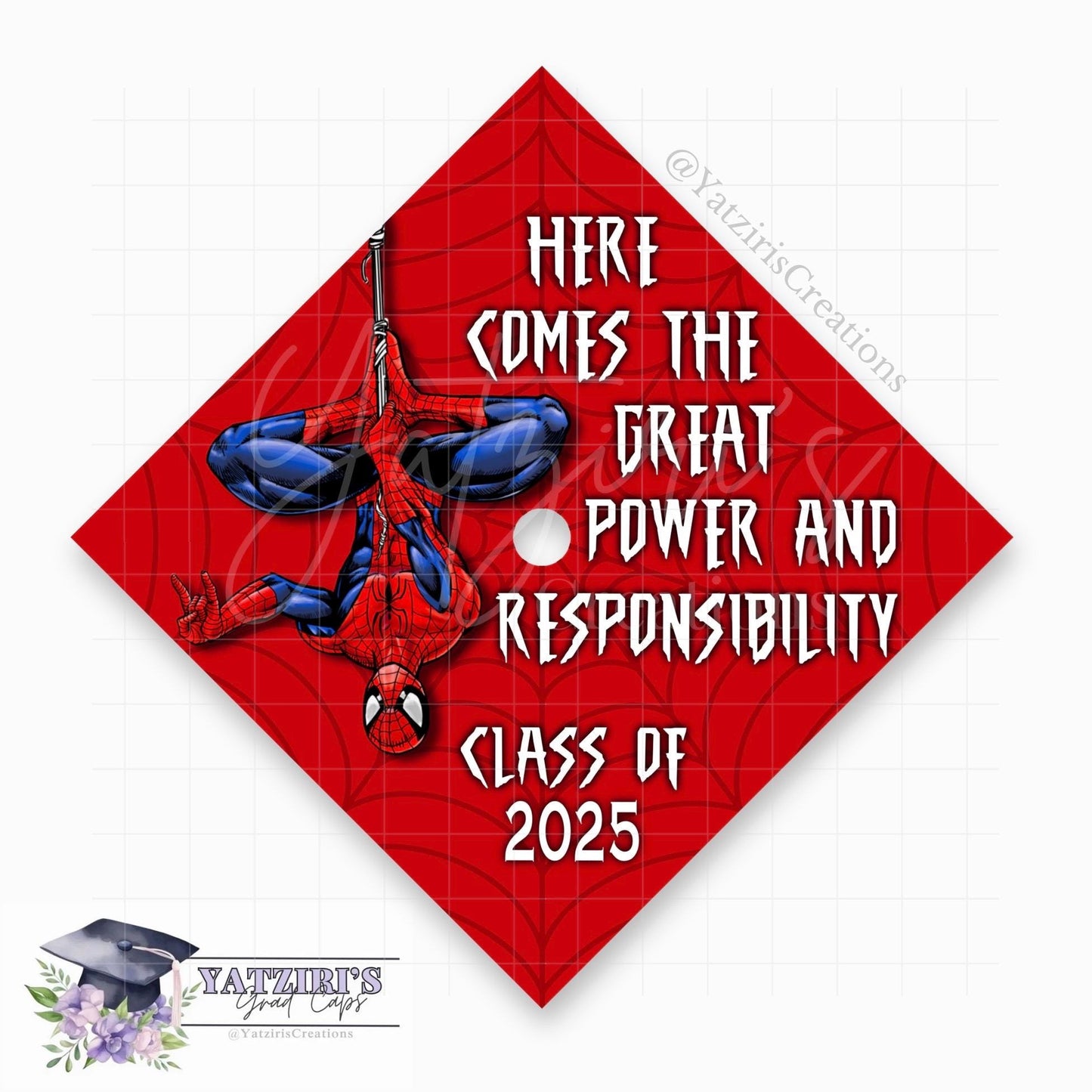 Super Hero Printed Graduation Cap Topper