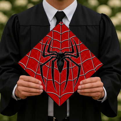 Spider Printed Graduation Cap Topper