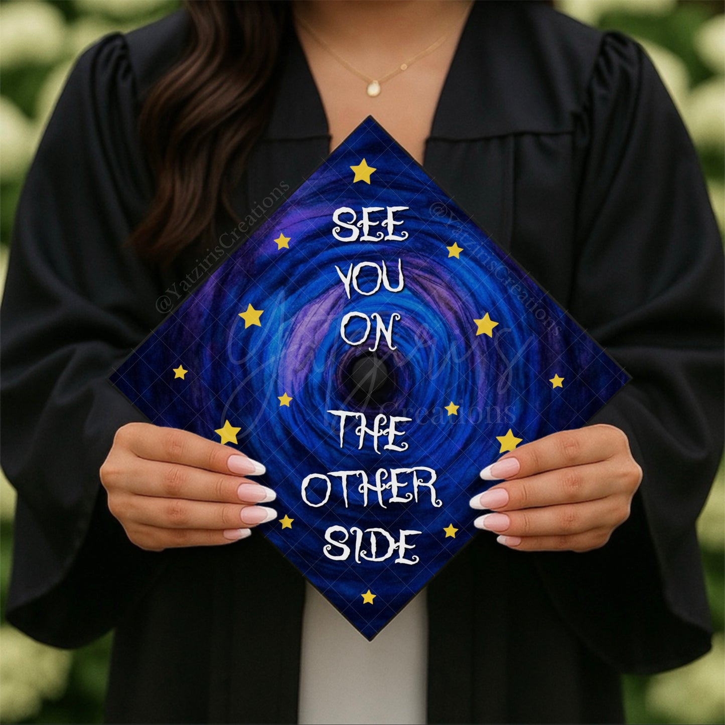 See You On The Other Side Portal Printed Graduation Cap Topper