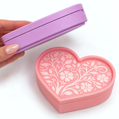 Heart Shaped Rhinestone Tray Double Sided