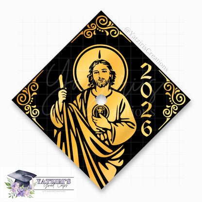 San Judas Printed Graduation Cap Topper