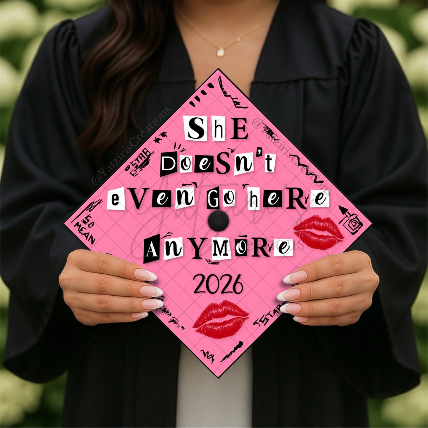 She Doesn’t Even Go Here Anymore Printed Graduation Cap Topper