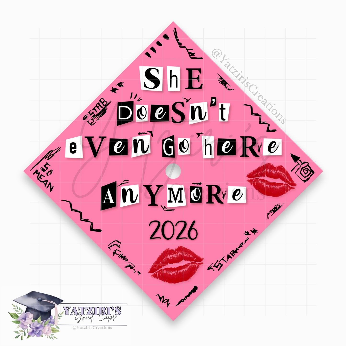 She Doesn’t Even Go Here Anymore Printed Graduation Cap Topper