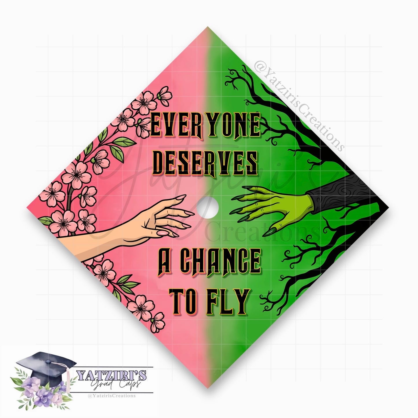 Wicked Printed Graduation Cap Topper