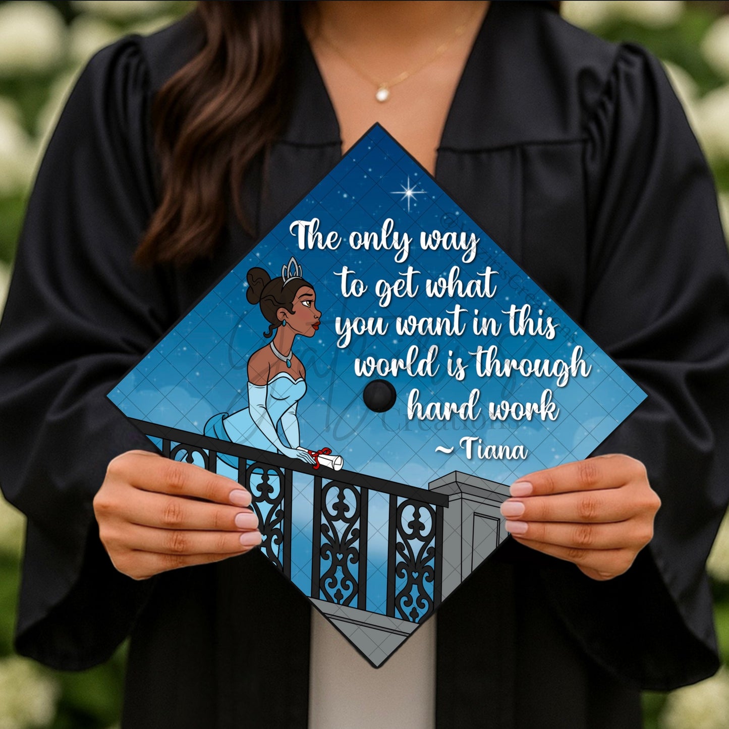 Wishing Star Printed Graduation Cap Topper