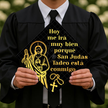 San Judas Tadeo Printed Graduation Cap Topper