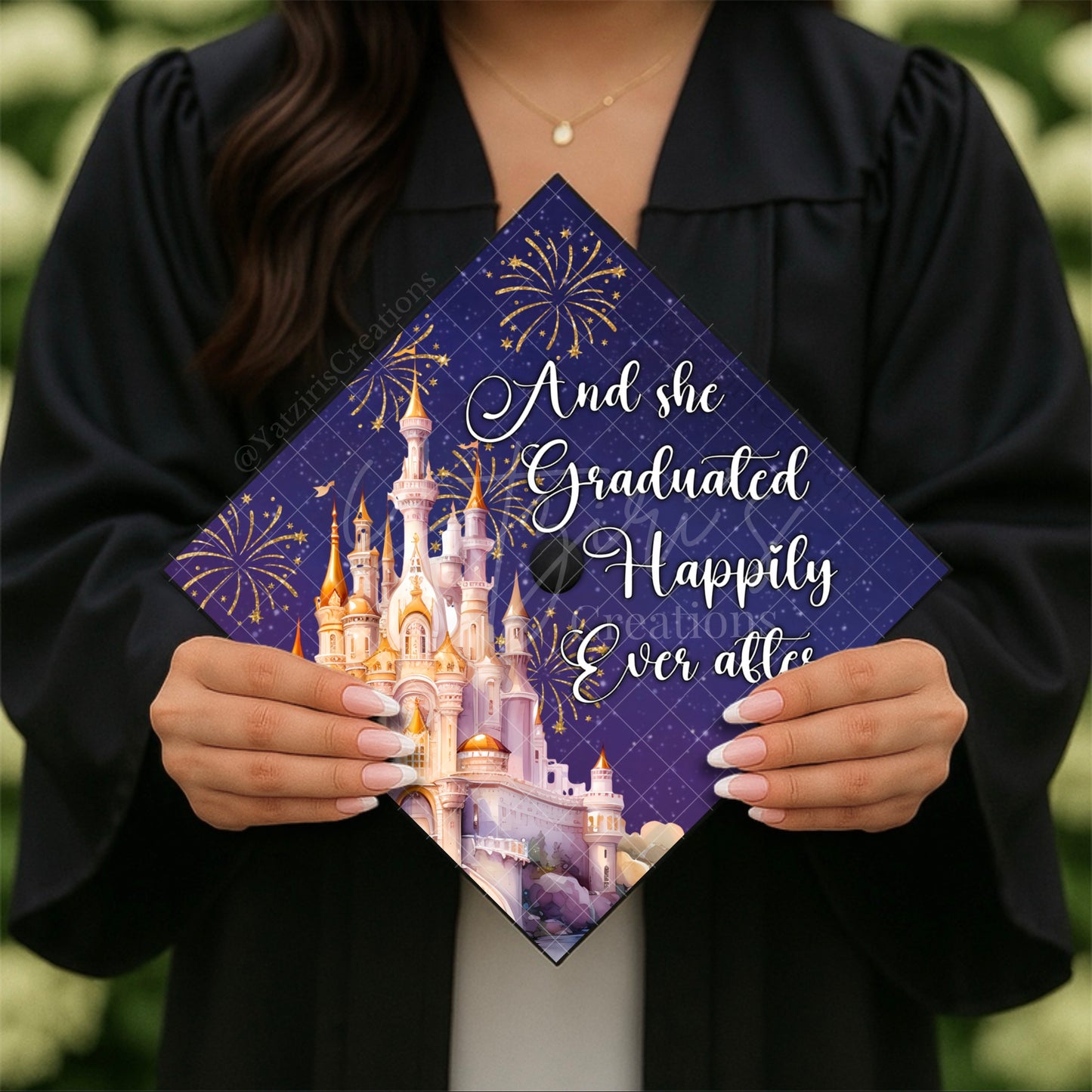 Happily Ever After Printed Graduation Cap Topper