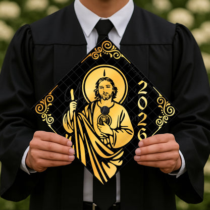San Judas Printed Graduation Cap Topper