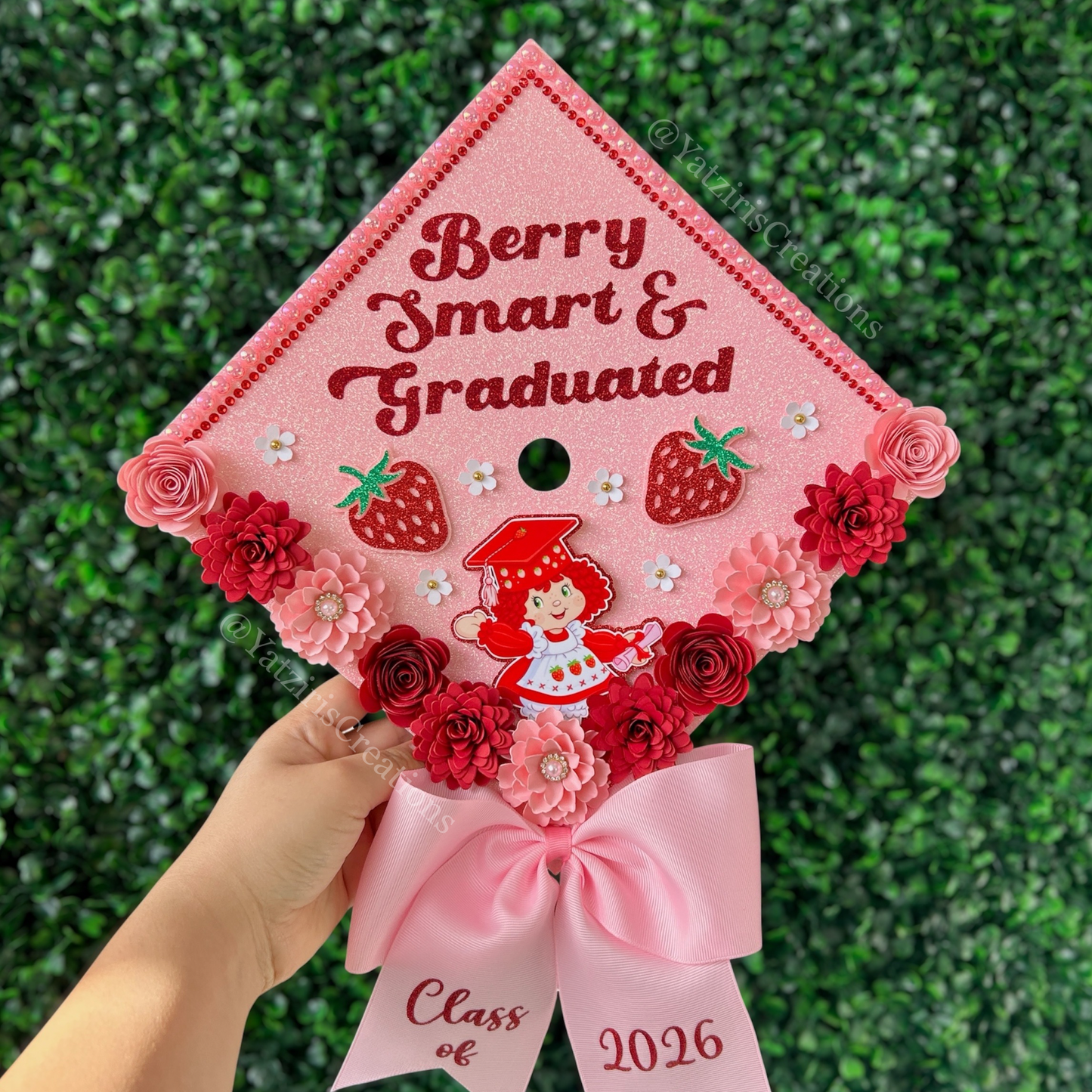 Strawberry Shortcake Graduation Cap Topper