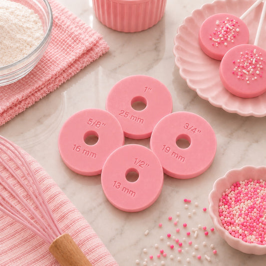 Cake Pop Rolling Pin Guides, Durable Reusable Bakeware Kitchen Pastry Utensils (Available as Individual Pieces or Full Set)