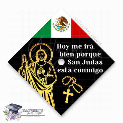 Mexico San Judas Printed Graduation Cap Topper