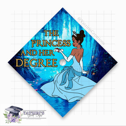 The Princess & The Diploma Printed Graduation Cap Topper